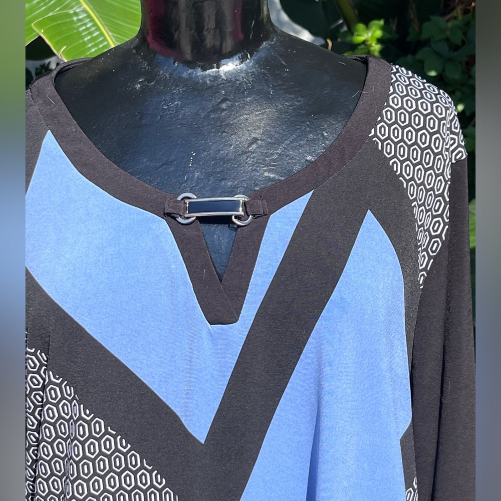 Jm Collection Color Block Top Size Xl - image 2